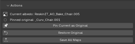 7. Actions: Pin, Restore, Save