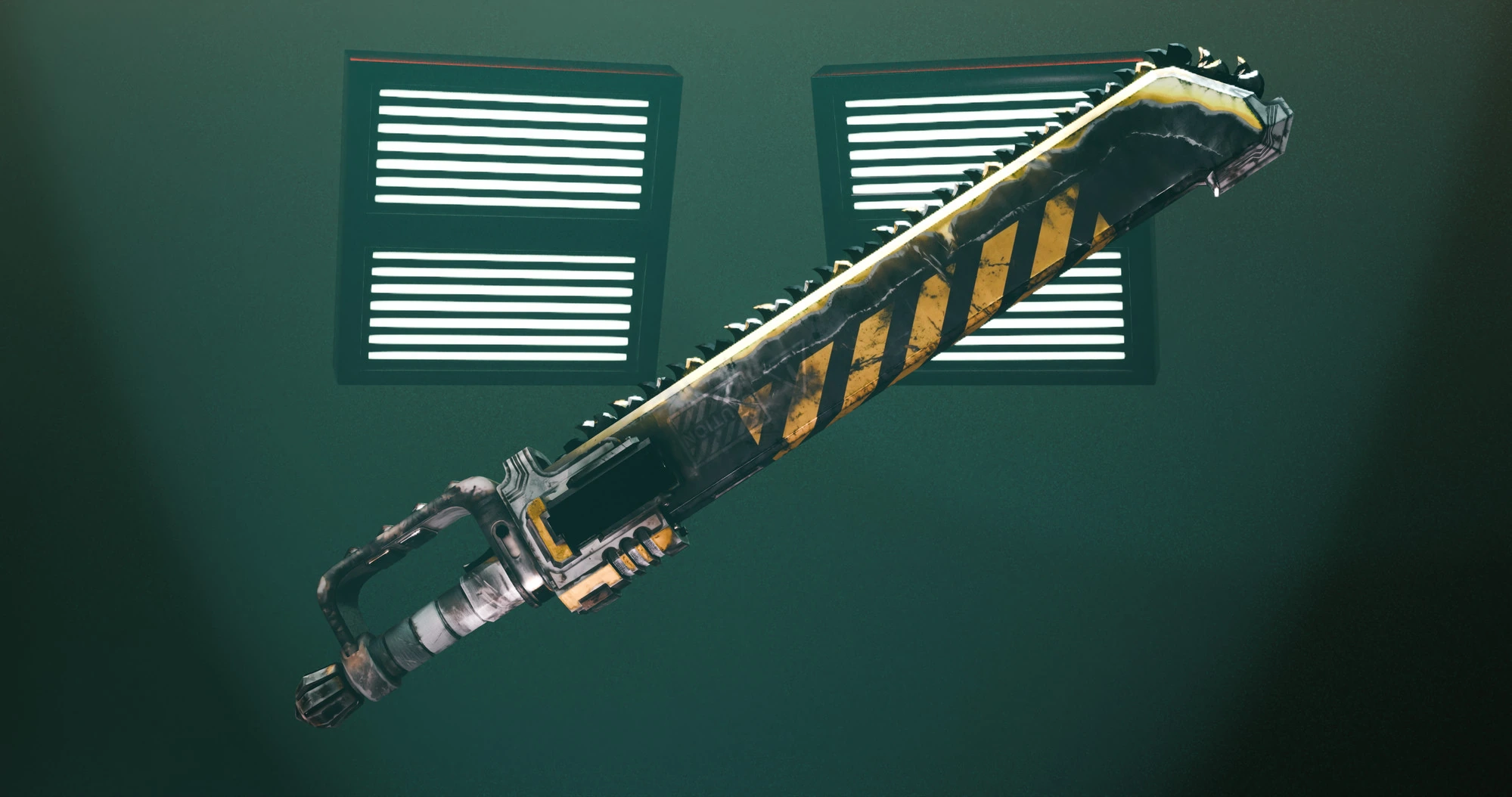 Hazard stripe — battle-worn