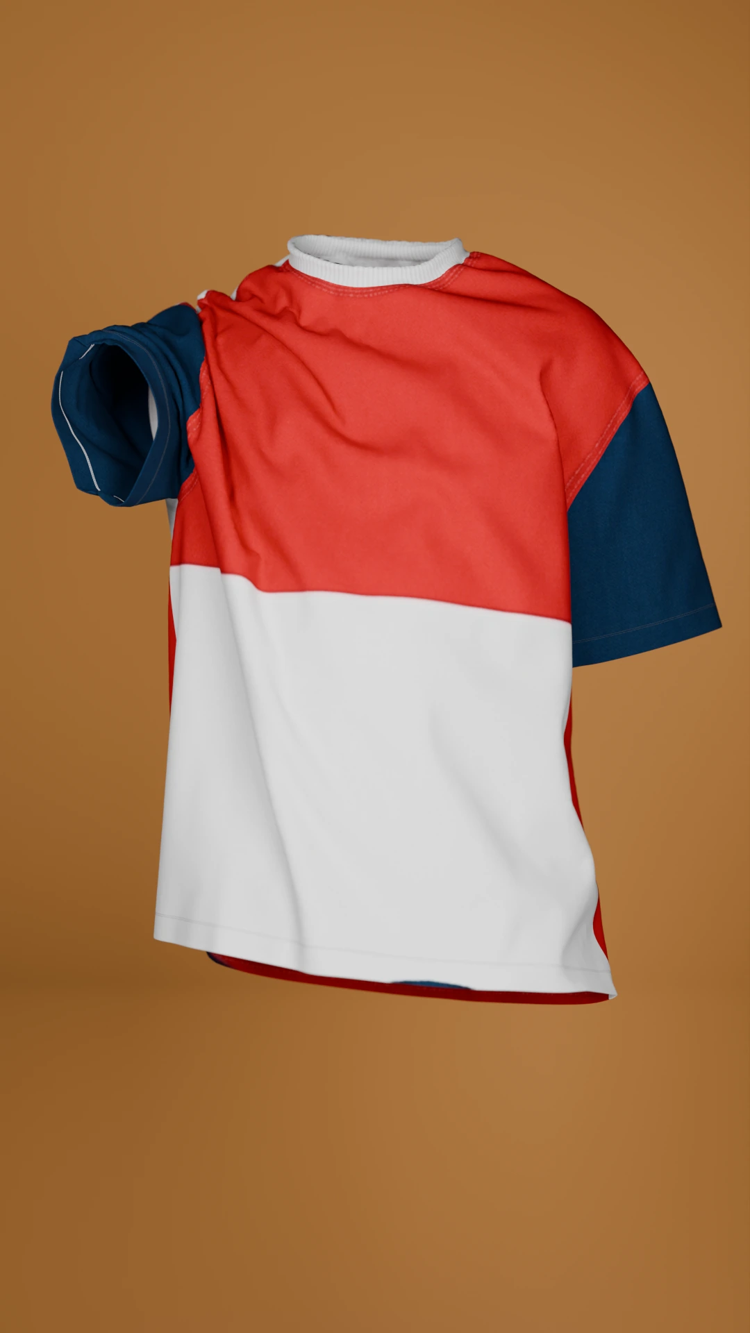 Tri-color tee